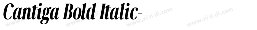 Cantiga Bold Italic字体转换